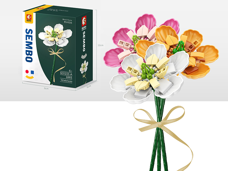 Flower Building Blocks - Michelia Fuscata(White, Orange, Rose)