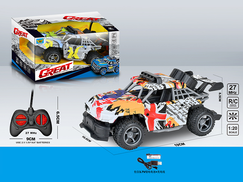 1:20 R/C 4Ch Fj Small Pull Graffiti Car