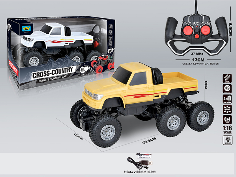 1:16 R/C 4Ch Off Road Six Wheel Pickup Truck With Lights