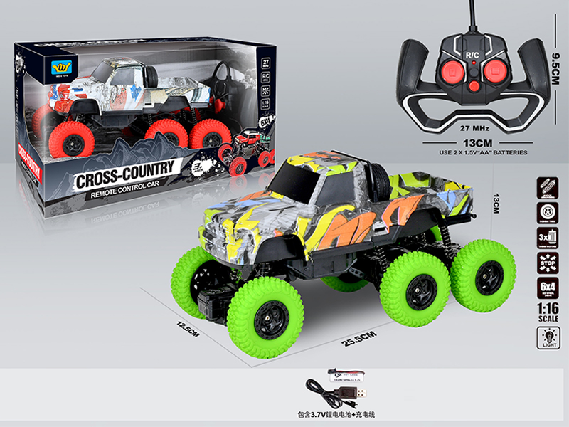 1:16 R/C 4Ch Six Wheel Graffiti Pickup With Lights