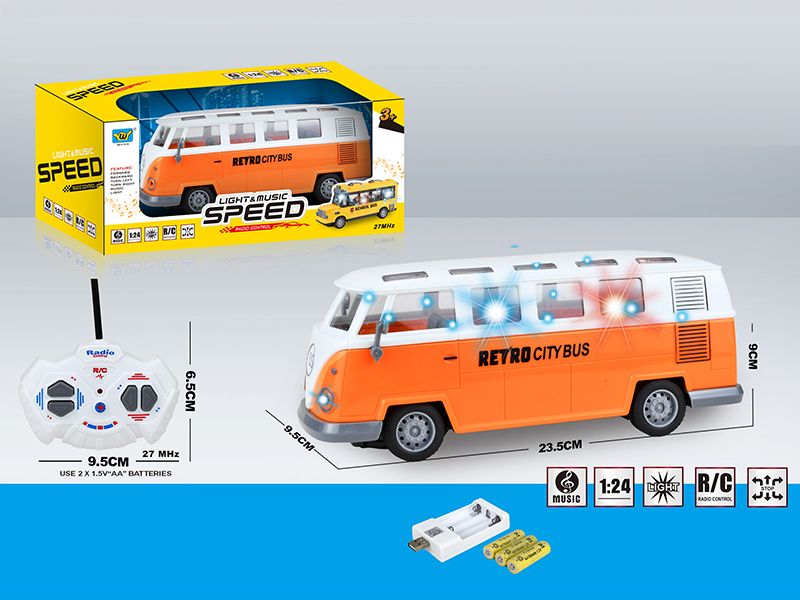 1:24 R/C 4Ch Bus With Lights And Music