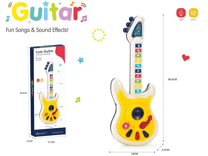 Guitar With Light And Music