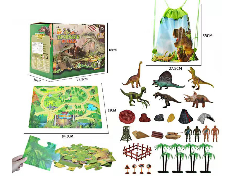 6 Dinosaurs + Military + Puzzle