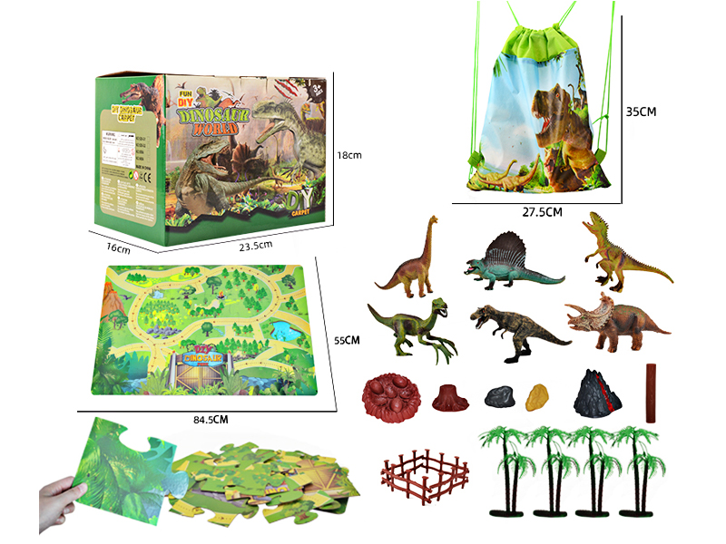 6 Dinosaur Blankets + Puzzle