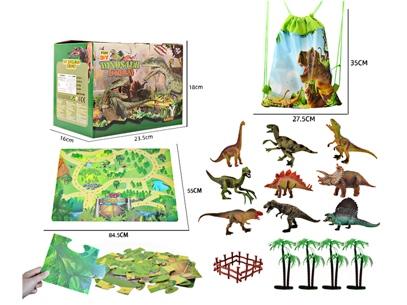 9 Dinosaur Blankets + Puzzle