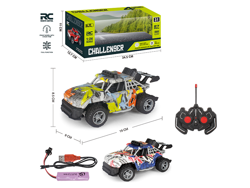 1:24 Land Cruiser 4-Channel Graffiti Remote Control Car