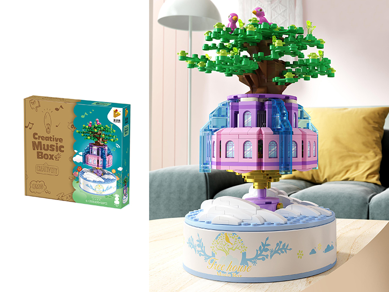 Sky City Building Blocks Music Box