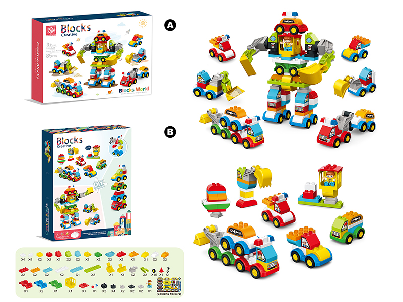 Creative Building Blocks - Funny Auto Robot 85pcs