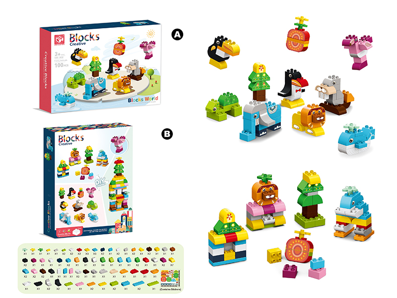 Creative Building Blocks - Funny Animals 100pcs