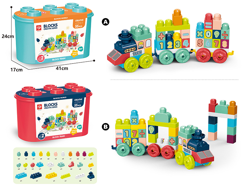 Creative Building Blocks - Number Train 55pcs