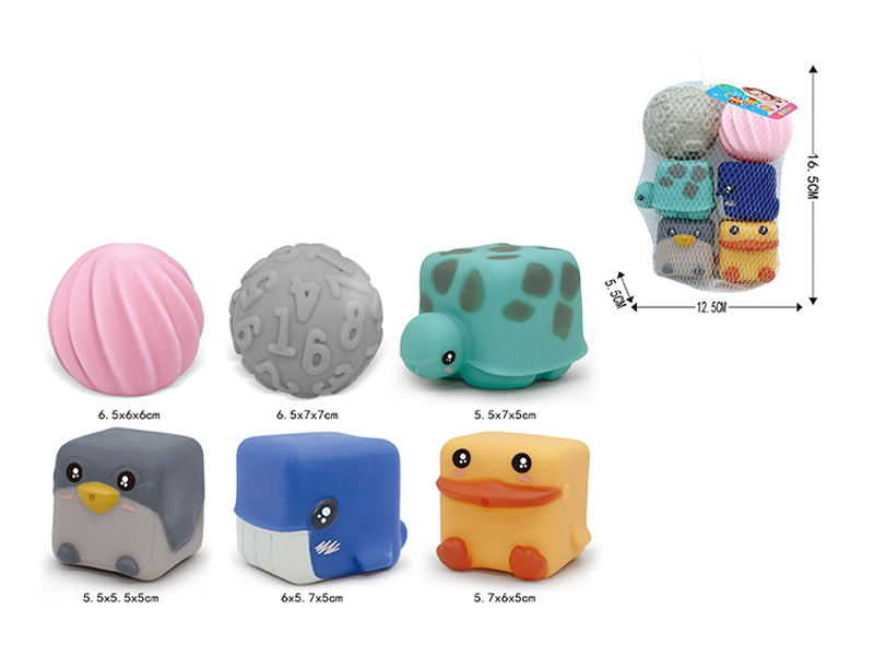 Soft Rubber Toys 6Pcs