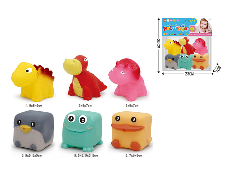 Soft Rubber Toys 6Pcs