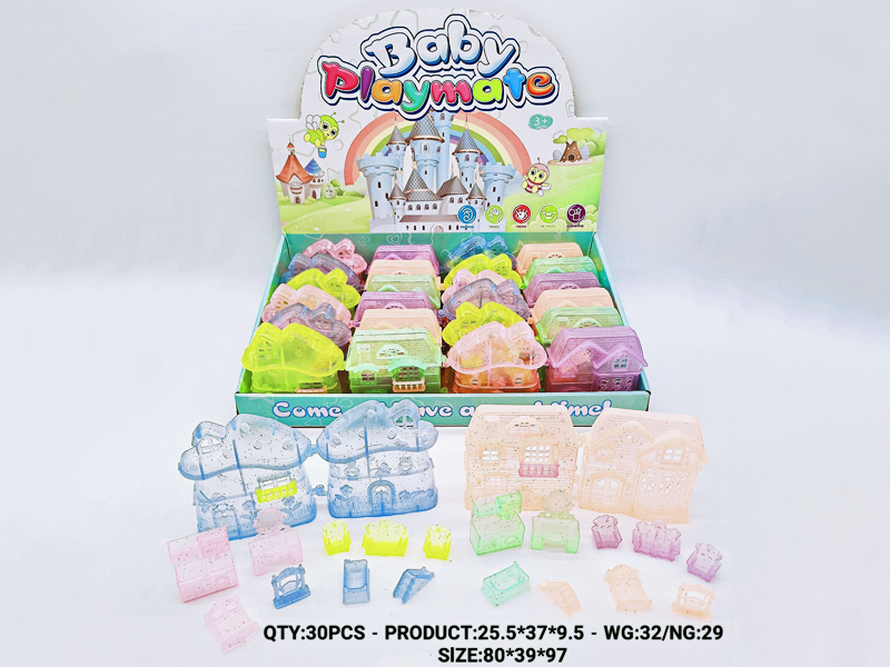 24Pcs Villa Mushroom House (Sugar)