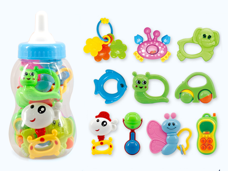 10pcs Baby Teether Rattles