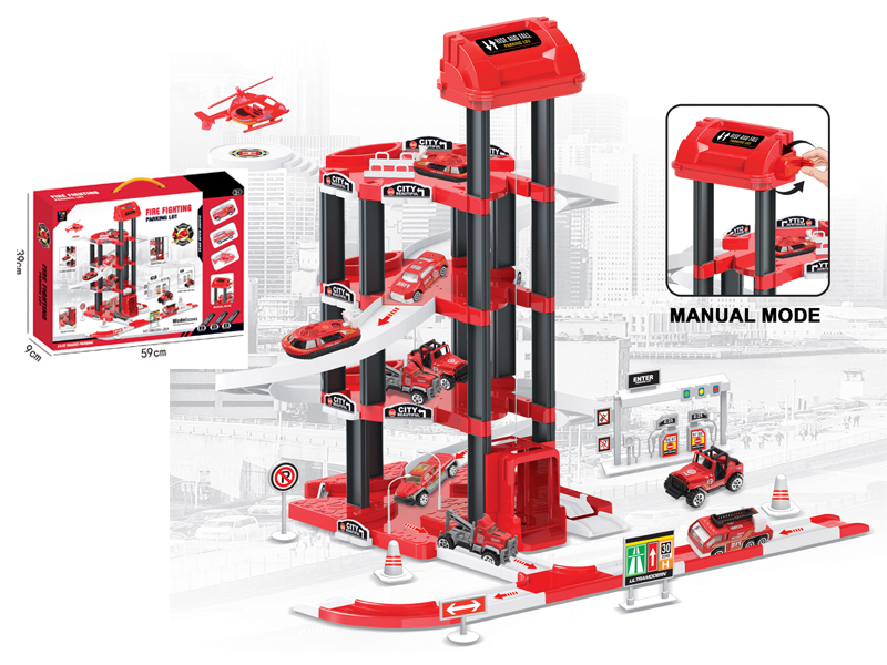 Manual Fire Lift Parking Lot