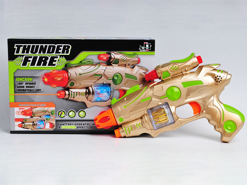 Telescopic Electric Gun With Sound And Light,Vibrate,Infrared Ray