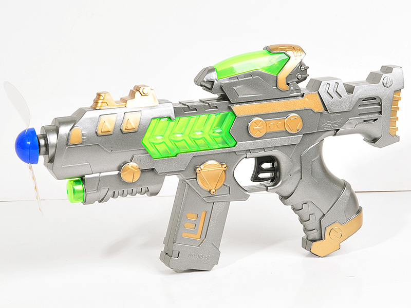B/O Gun With Flash Light ,Fan,Sound,Infrared Ray