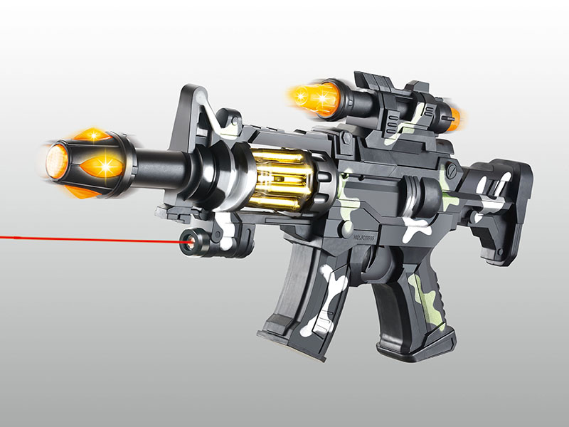 Camouflage Submachine Gun With Infrared Ray