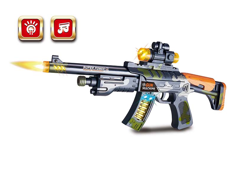 Electric Camouflage Spray-Painted Submachine Gun