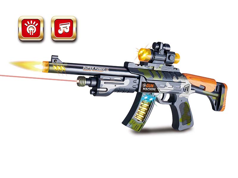 Electric Camouflage Spray-Painted Submachine Gun With Infrared Ray