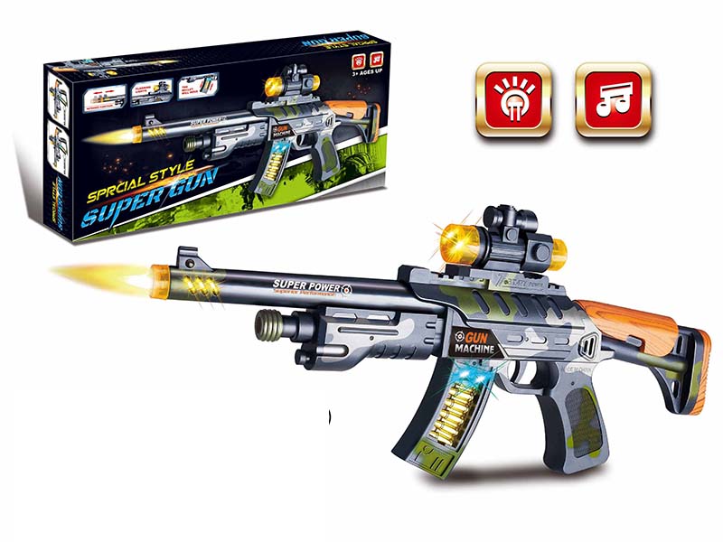 Electric Camouflage Spray-Painted Submachine Gun