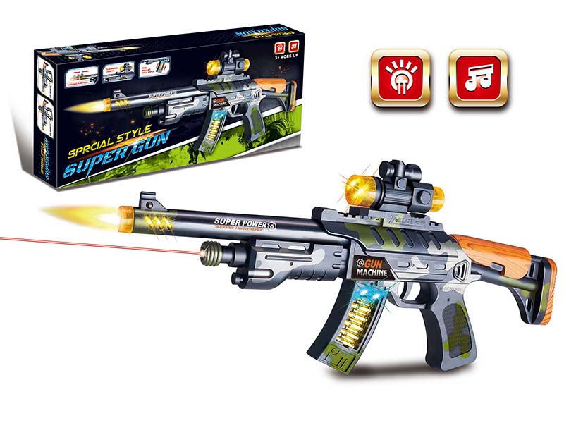 Electric Camouflage Spray-Painted Submachine Gun With Infrared Ray