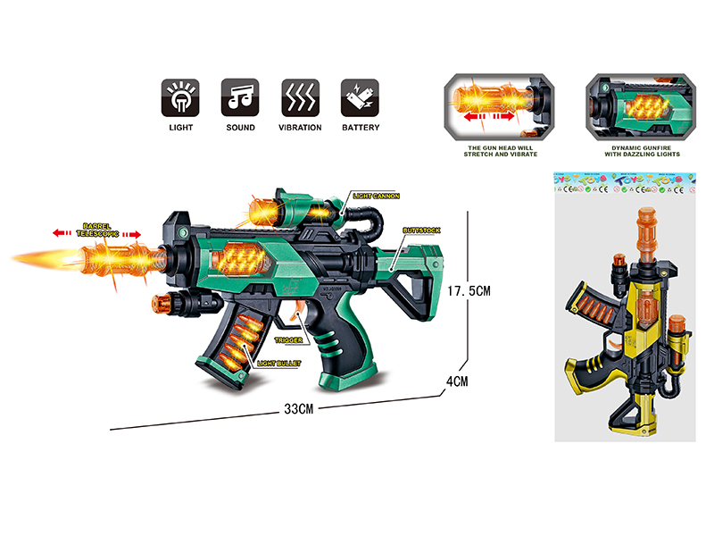 Barrel Telescopic B/O Gun With Sound And Light