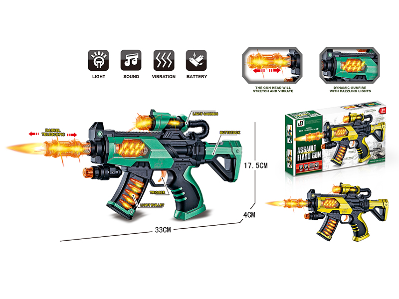 Barrel Telescopic B/O Gun With Sound And Light