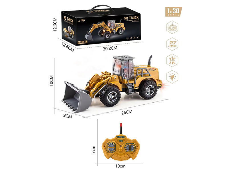 1:30 4Ch R/C Flat Arm Bulldozer Truck With Light