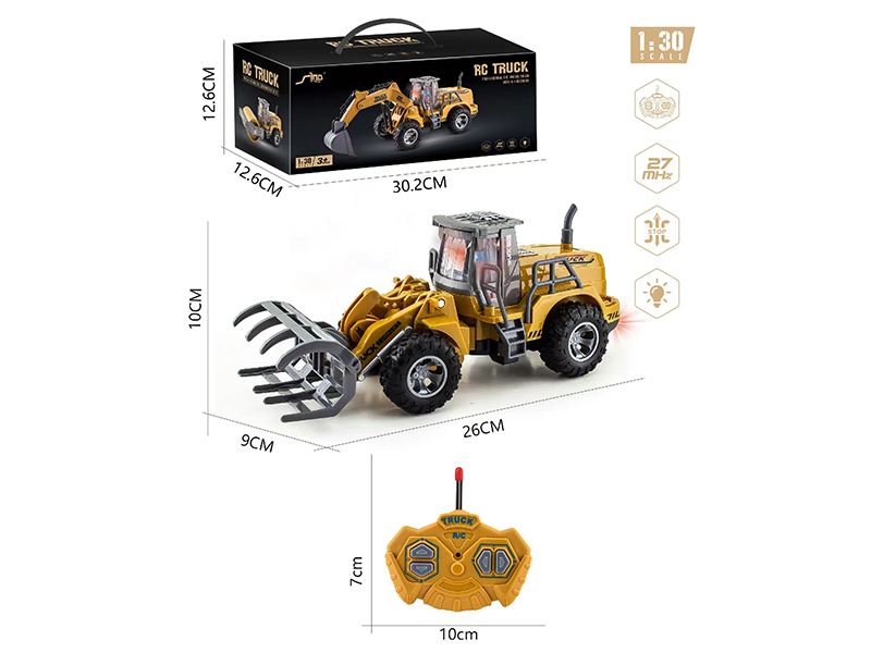 1:30 4Ch R/C Flat Arm Carrying Engineering Vehicle With Light