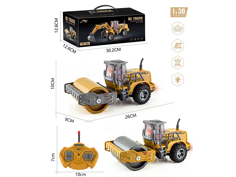 1:30 4Ch R/C Flat Arm Road Roller With Light
