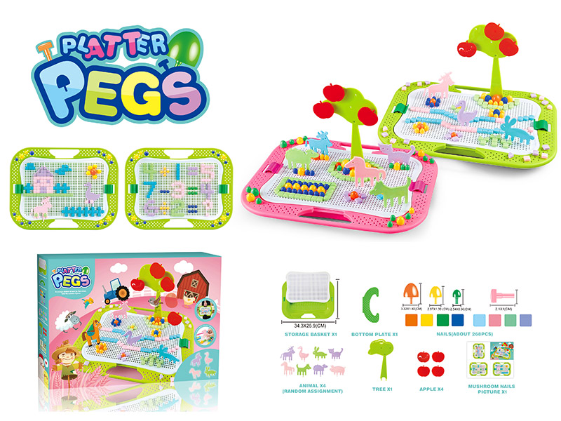 Mushroom Nail Puzzle Art Board