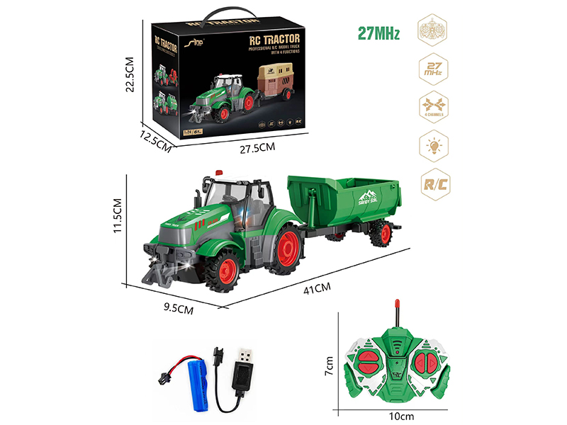 1:24 4Ch R/C Dump Truck Of Farmer'S Truck Series With Lights