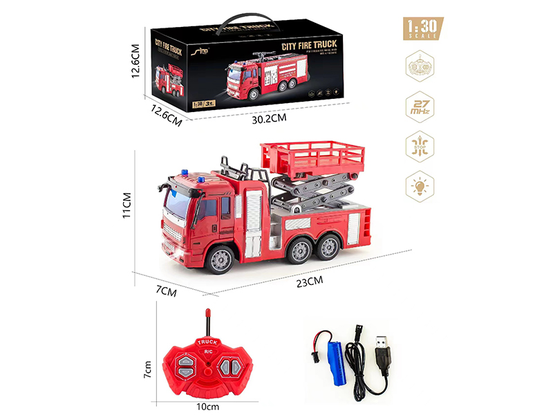 1:30 4Ch R/C Lifting Fire Truck With Light