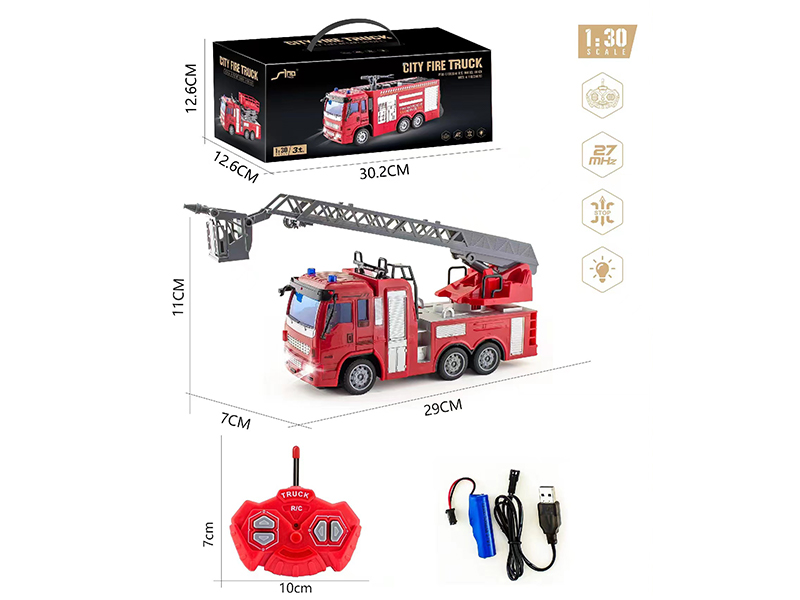 1:30 4Ch R/C Ladder Fire Truck With Light