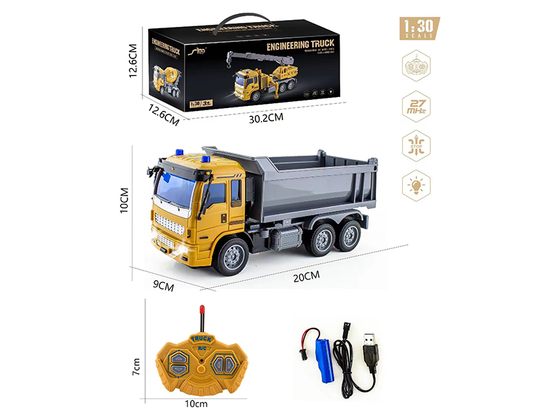 1:30 4Ch R/C Engineering Dump Truck With Light