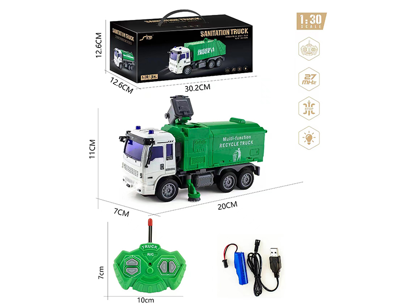 1:30 4Ch R/C Sweeping And Sanitation Vehicle With Light