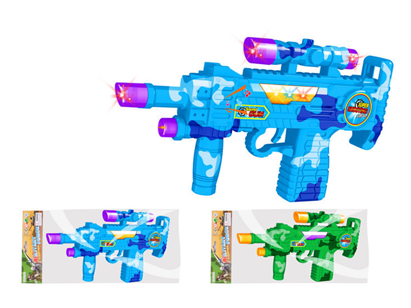 Camouflage Electric Submachine Gun With Sound And Light