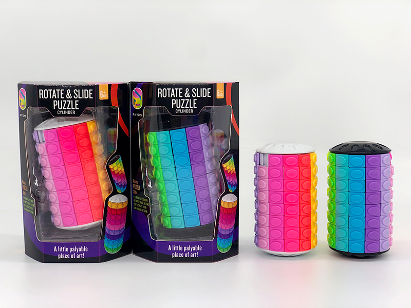 12-Color Rotate & Slide Puzzle Cylinder(Eight Order)