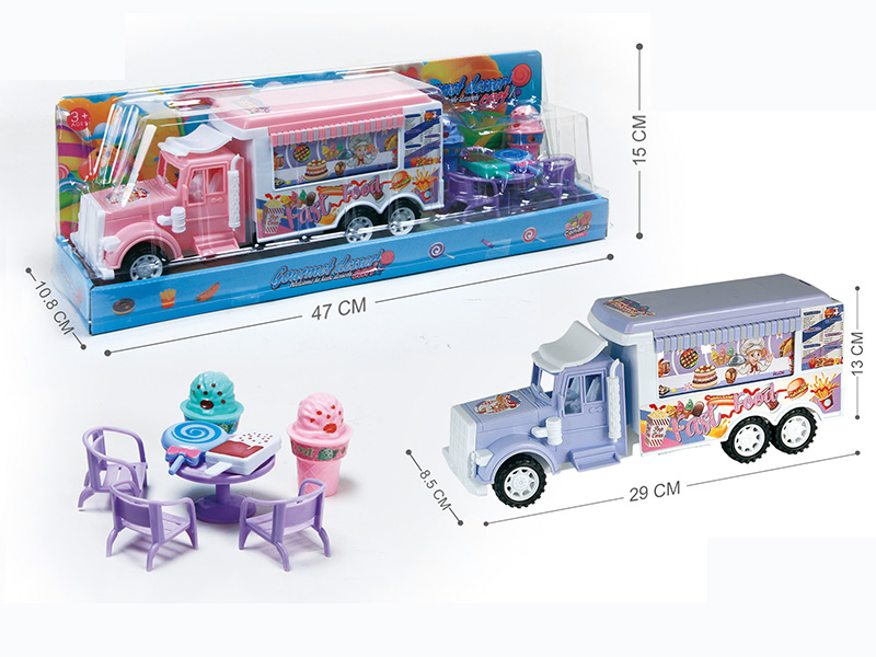 Friction Mini Dessert Cart(Pink/Bule)