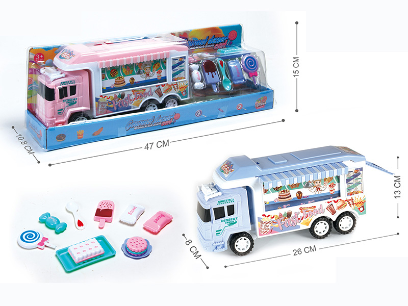 Friction Mini Dessert Cart(Pink/Bule)