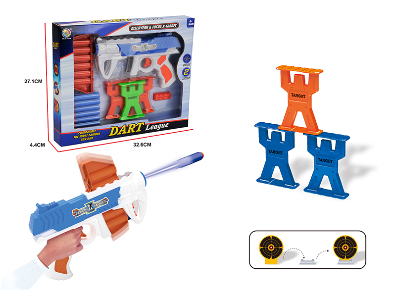 Six Shot Gun Toys + 3 People