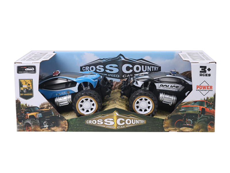 2Pcs Friction Bmw Police Car Lamborghini Police Car