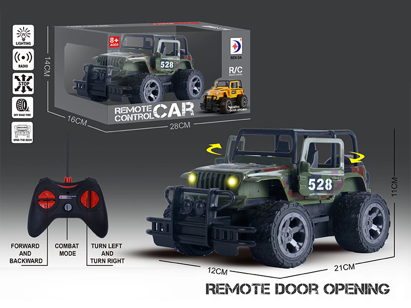 5Ch R/C One Touch Open Door Camouflage Jeep