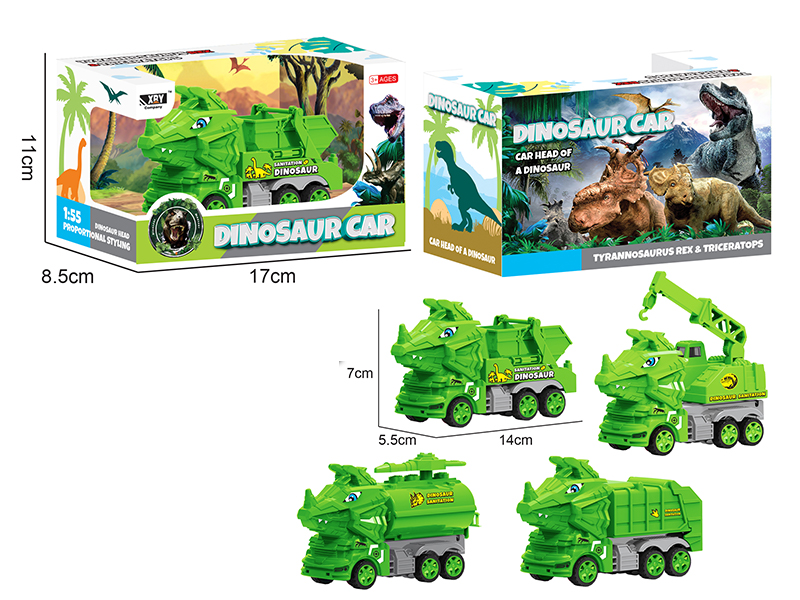 Simulated Sanitation Triceratops Friction Car