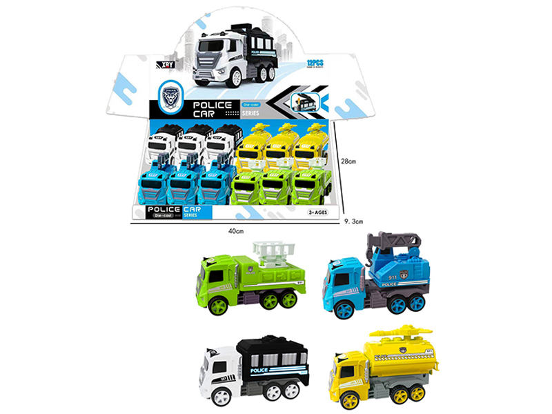 Friction Alloy Police Car