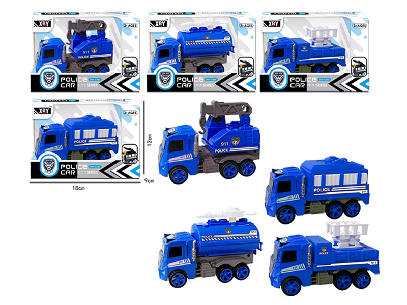 Friction Alloy Simulated Police Car