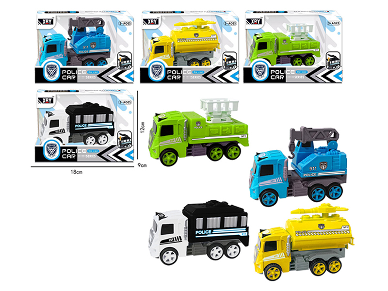 Friction Alloy Police Car