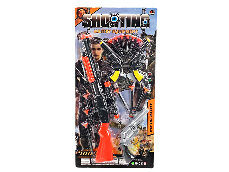 Soft Bullet Gun + Three Revolvers