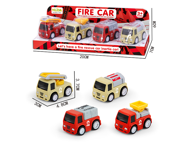 Fire Control Friction Car 4pcs